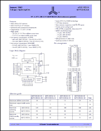 AS7C31025A-10TI datasheet: 3.3V 128K x 8 CM0S SRAM (revolutionary pinout), 10ns access time AS7C31025A-10TI
