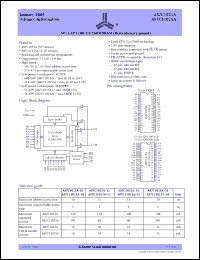 AS7C31025A-12TJI datasheet: 3.3V 128K x 8 CM0S SRAM (revolutionary pinout), 12ns access time AS7C31025A-12TJI