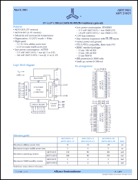 AS7C31025-12TJC datasheet: 3.3V 128K x 8 CM0S SRAM (revolutionary pinout), 12ns access time AS7C31025-12TJC