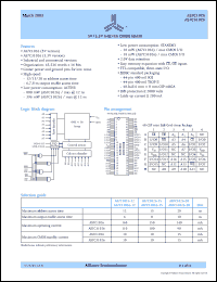 AS7C31026-12JC datasheet: 3.3V 64K x 16 CM0S SRAM , 12ns access time AS7C31026-12JC