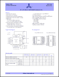 AS7C3256-10JI datasheet: 3.3V 32K x 8 CM0S SRAM (common I/O), 10ns access time AS7C3256-10JI