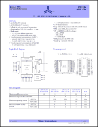 AS7C256-10TC datasheet: 5V 32K x 8 CM0S SRAM (common I/O), 10ns access time AS7C256-10TC