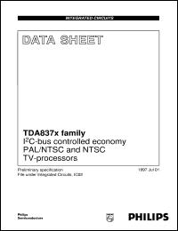 TDA8373/N1 datasheet: I2C-bus controlled economy PAL/NTSC and NTSC TV-processors TDA8373/N1