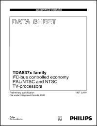 TDA8373C/N3 datasheet: I2C-bus controlled economy PAL/NTSC and NTSC TV-processors TDA8373C/N3