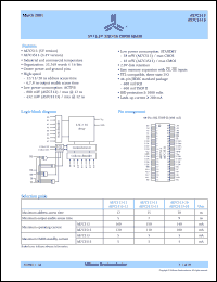 AS7C3513-12JC datasheet: 3.3V 32K x 16 CMOS SRAM, access time 12ns AS7C3513-12JC