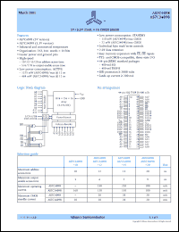 AS7C34098-10TC datasheet: 3.3V 256K x 16 CMOS SRAM, access time 10ns AS7C34098-10TC