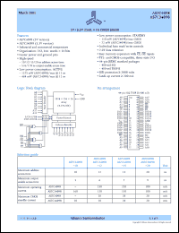 AS7C34098-20TC datasheet: 3.3V 256K x 16 CMOS SRAM, access time 20ns AS7C34098-20TC