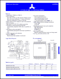 AS29F200B-90SC datasheet: 5V 256K x 8 or 128 x 16 CMOS flash EEPROM, access time 90ns AS29F200B-90SC