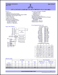 AS6UA25617-BC datasheet: 1.65V to 3.6V 256K x 16 Intelliwatt low-power CMOS SRAM with two chip enables AS6UA25617-BC