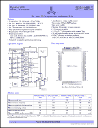 AS7C33256PFS32A-150TQI datasheet: 3.3V 256K x 32 pipeline burst synchronous SRAM, clock speed - 150 MHz AS7C33256PFS32A-150TQI
