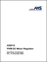 AS8410 datasheet: PWM DC motor regulator AS8410