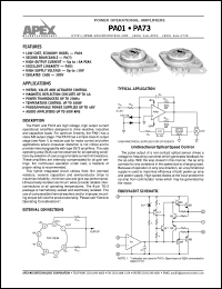 PA73 datasheet: Power operational amplifier PA73