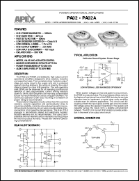 PA02 datasheet: Power operational amplifier PA02