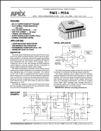 PA03 datasheet: Power operational amplifier PA03