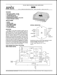 SA06 datasheet: Pulse width modulation amplifier SA06