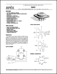 SA50 datasheet: H/bridge motor driver/amplifier SA50