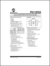 PIC16F83-10/P datasheet: EEPROM 8-Bit microcontroller PIC16F83-10/P