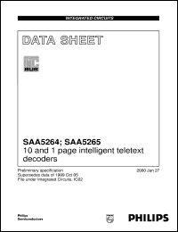 SAA5264 datasheet: 10 and 1 page intelligent teletext decoders SAA5264