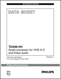 TDA9614H/N1 datasheet: Audio processor for VHS hi-fi and linear audio TDA9614H/N1