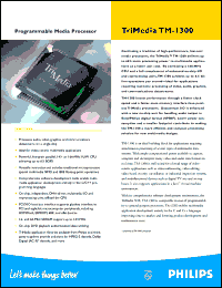 TrimediaTM-1300 datasheet: Programmable Media Processor TrimediaTM-1300