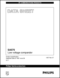 SA575AD datasheet: Low voltage compandor SA575AD