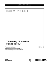 TEA1094/C2 datasheet: Hands free IC TEA1094/C2