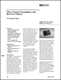 HDMP-1512 datasheet: Fibre channel transmitter and receiver chipset HDMP-1512