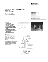 HLMP-3554 datasheet: T 1 3/4 (5mm) low profile LED lamp HLMP-3554