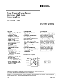HCPL-2731/500 datasheet: Dual channel low input current, high gain optocoupler HCPL-2731/500