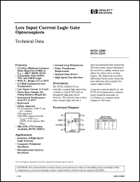 HCPL-2200/060 datasheet: Low input current logic gate optocoupler HCPL-2200/060