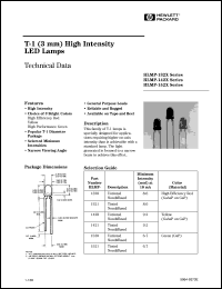 HLMP-1520 datasheet: T-1(3mm) high intensity LED lamp HLMP-1520