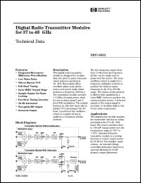 DRT1-3813 datasheet: Digital radio transmitter modul for 37 to 40GHz DRT1-3813