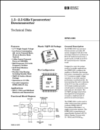 HPMX-5001-TY1 datasheet: 1.5-2.5 GHz upconverter, downconverter HPMX-5001-TY1