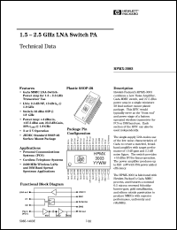 HPMX-3003-TR1 datasheet: 1.5-2.5 GHz LNA switch PA HPMX-3003-TR1
