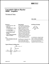 MSA-0886-TR1 datasheet: Cascadable silicon bipolar MMIC amplifier MSA-0886-TR1