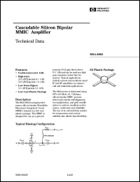 MSA-0885 datasheet: Cascadable silicon bipolar MMIC amplifier MSA-0885