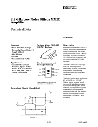 INA-51063-BLK datasheet: 2.5GHz low noise silicon MMIC amplifier INA-51063-BLK