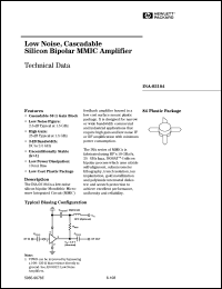 INA-03184-TR1 datasheet: Low noise, cascadable silicon bipolar MMIC amplifier INA-03184-TR1