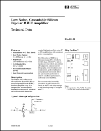 INA-03100 datasheet: Low noise, cascadable silicon bipolar MMIC amplifier INA-03100