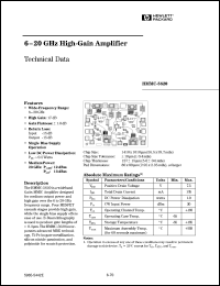 HMMC-5620DC datasheet: 6-20GHz high-gain amplifier HMMC-5620DC