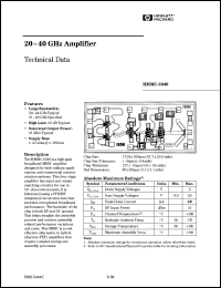 HMMC-5040DC datasheet: 20-40GHz amplifier HMMC-5040DC