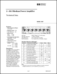 HMMC-5027RF datasheet: 2-26.5 medium power amplifier HMMC-5027RF