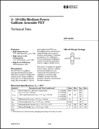 ATF-46101 datasheet: 2-10GHz medium power gallium arsenide FET ATF-46101