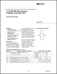 ATF-45171 datasheet: 2-8GHz medium power gallium arsenide FET ATF-45171