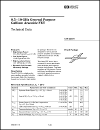 ATF-25570 datasheet: 0.5-10GHz general purpose gallium arsenide FET ATF-25570