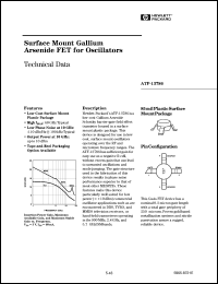 ATF-13786-STR datasheet: Surface mount gallium arsenide FET for oscillators ATF-13786-STR