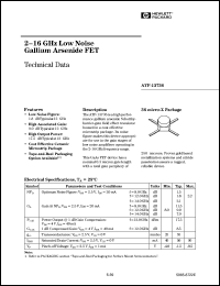 ATF-13736-STR datasheet: 2-16GHz low noise gallium arsenide FET for oscillators ATF-13736-STR