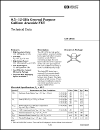 ATF-10736-TR1 datasheet: 0.5-12GHz general purpose gallium arsenide FET ATF-10736-TR1