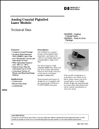 LSA2825-B-US datasheet: Analog coaxial pigtailed laser module LSA2825-B-US