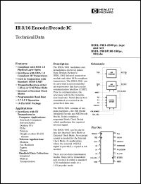 HSDL-7001#100-100 datasheet: IR 3,16 encode, decode IC HSDL-7001#100-100